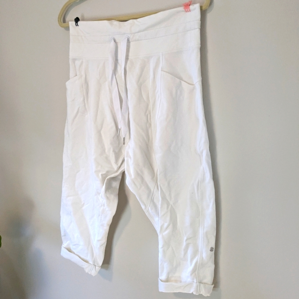 White Gaucho Style, Loose Fit Lululemon Sz 8